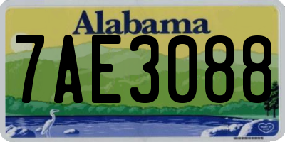 AL license plate 7AE3088