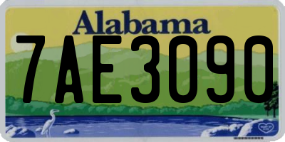 AL license plate 7AE3090