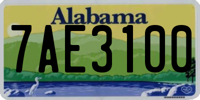 AL license plate 7AE3100