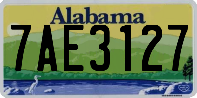 AL license plate 7AE3127