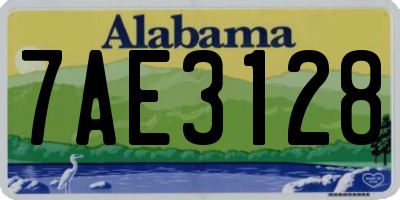 AL license plate 7AE3128