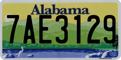 AL license plate 7AE3129