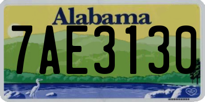 AL license plate 7AE3130