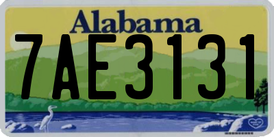 AL license plate 7AE3131