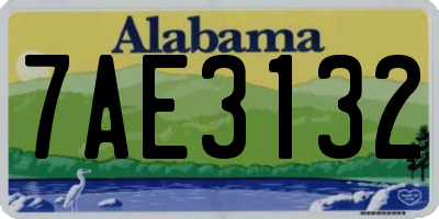 AL license plate 7AE3132