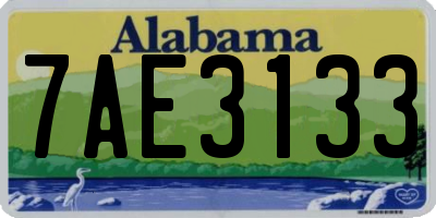 AL license plate 7AE3133