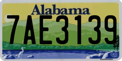 AL license plate 7AE3139