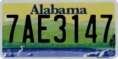 AL license plate 7AE3147