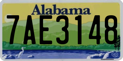 AL license plate 7AE3148