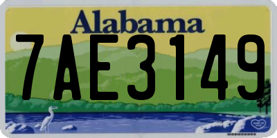 AL license plate 7AE3149