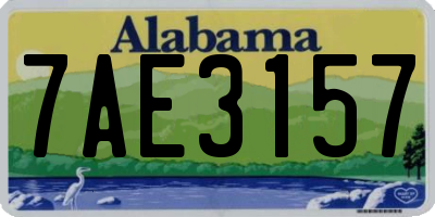 AL license plate 7AE3157