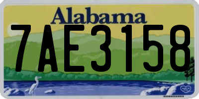 AL license plate 7AE3158