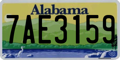 AL license plate 7AE3159