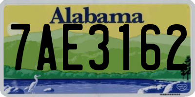 AL license plate 7AE3162