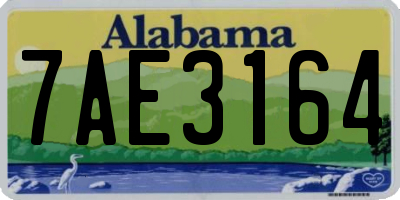AL license plate 7AE3164
