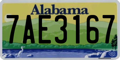 AL license plate 7AE3167