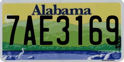 AL license plate 7AE3169