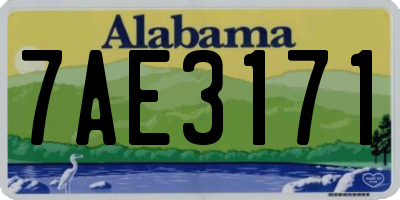 AL license plate 7AE3171