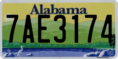AL license plate 7AE3174