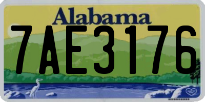 AL license plate 7AE3176