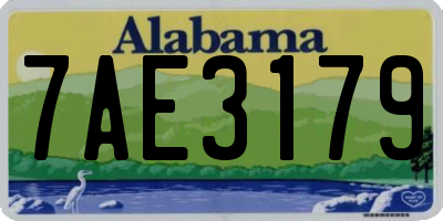 AL license plate 7AE3179