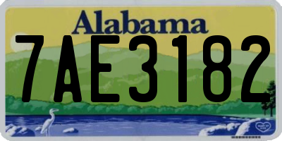 AL license plate 7AE3182