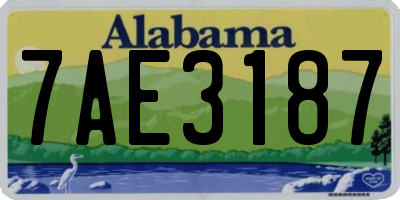 AL license plate 7AE3187