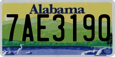 AL license plate 7AE3190