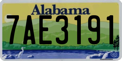 AL license plate 7AE3191