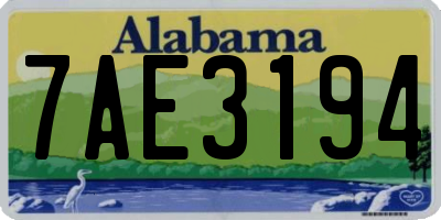 AL license plate 7AE3194