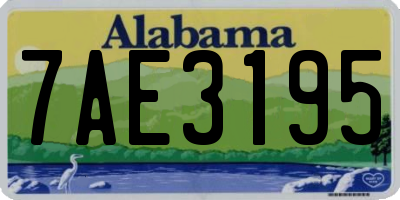 AL license plate 7AE3195