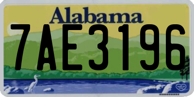 AL license plate 7AE3196