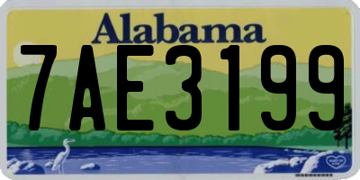 AL license plate 7AE3199