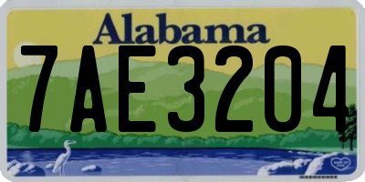 AL license plate 7AE3204