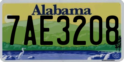 AL license plate 7AE3208