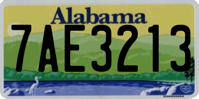 AL license plate 7AE3213