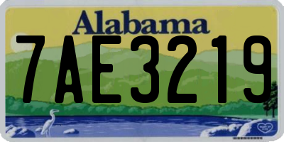 AL license plate 7AE3219