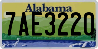 AL license plate 7AE3220
