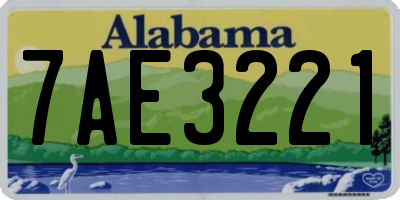 AL license plate 7AE3221