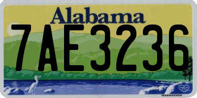 AL license plate 7AE3236