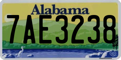 AL license plate 7AE3238