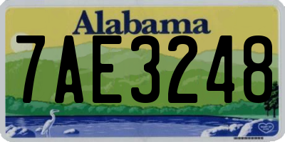 AL license plate 7AE3248