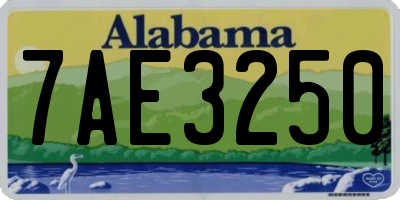 AL license plate 7AE3250