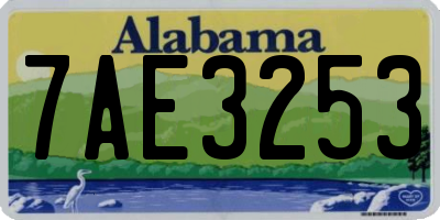 AL license plate 7AE3253