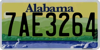 AL license plate 7AE3264