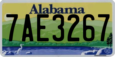 AL license plate 7AE3267