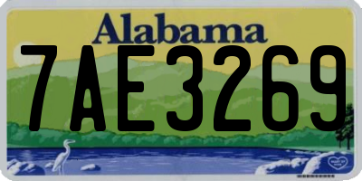 AL license plate 7AE3269