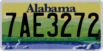 AL license plate 7AE3272