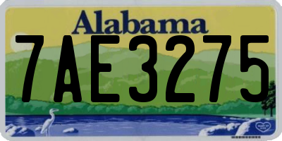 AL license plate 7AE3275