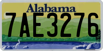 AL license plate 7AE3276